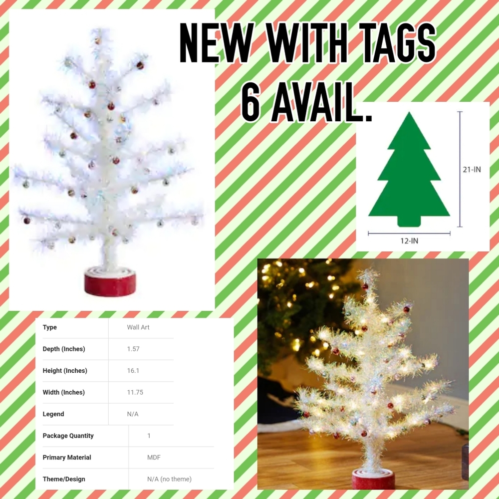 🎄XMAS IS OVER SALE🎄    Allen + Roth 21-in Tinsel Christmas Tree(s)  NWT